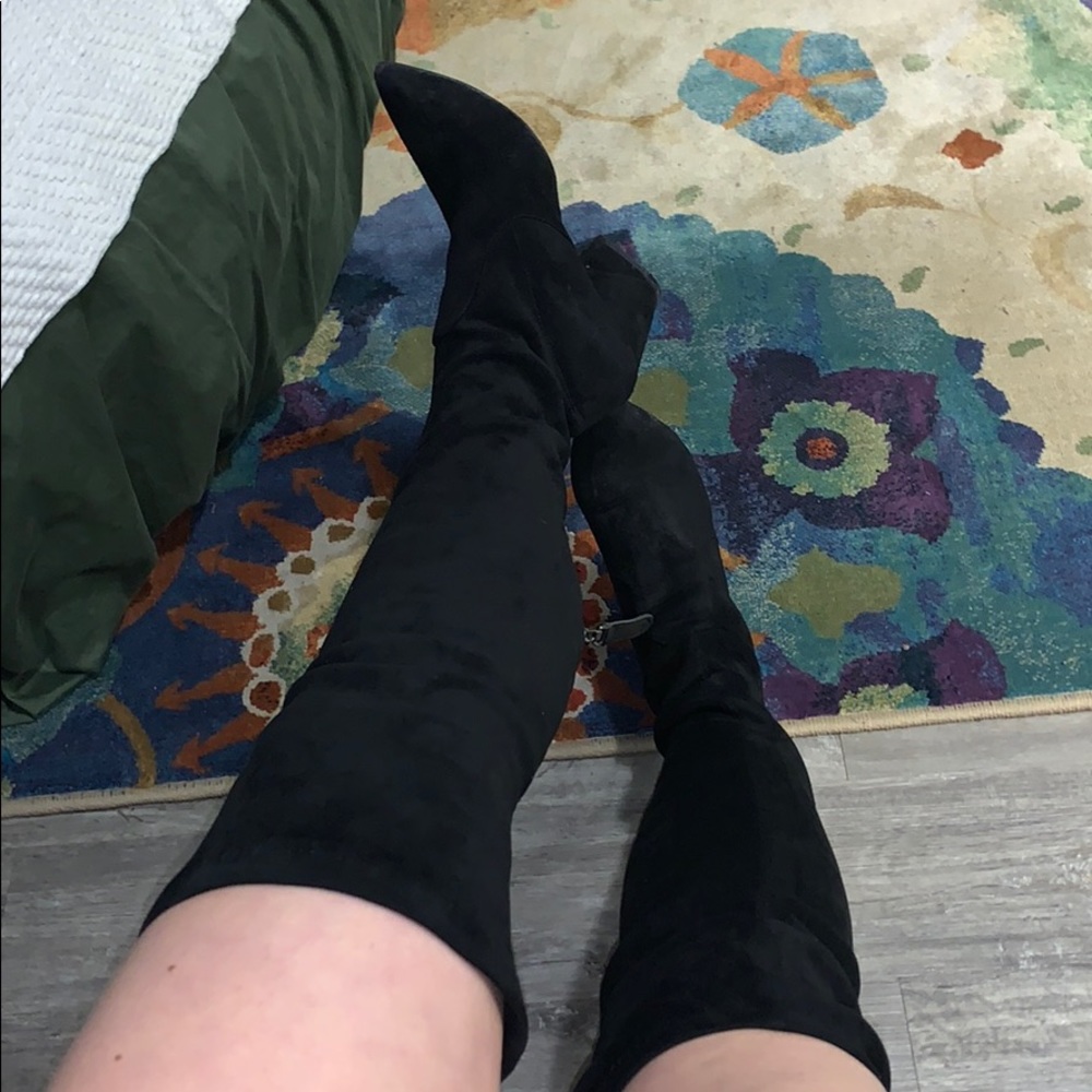 OTK Boots in Black Suede
